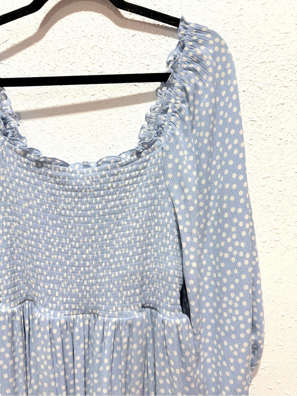 torrid Light Blue Floral Smocked Midi Dress 2X - Picture 6 of 11